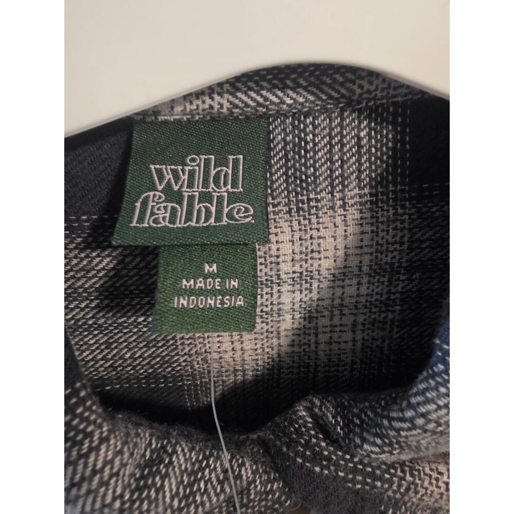 Wild Fable Oversized Boyfriend Fit Flannel Junior Size Medium Target NEW - Picture 3 of 5